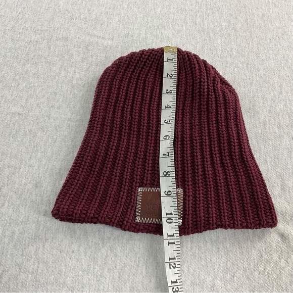 LOVE YOUR MELON 100% COTTON WOMEN’S BEANIE FEATURES A RED MAPLE LEATHER PATCH - Picture 5 of 9